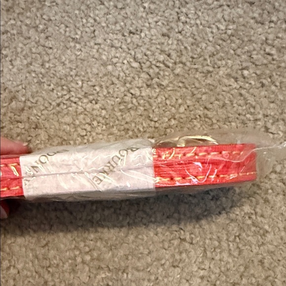 Dooney & Bourke Red Cross Body Purse Strap with Silver Clips - Picture 3 of 9